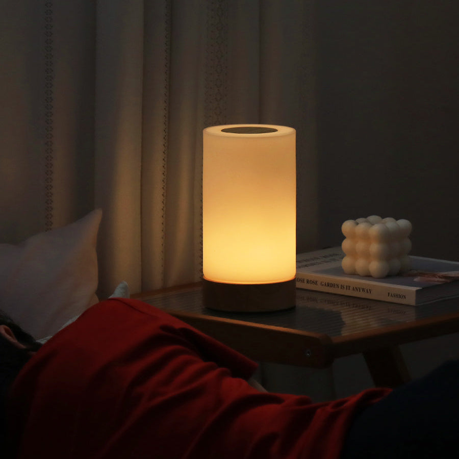 Rechargeable Bedside Table Lamp Touch Remote Control Wireless Small Night Light for Bedroom